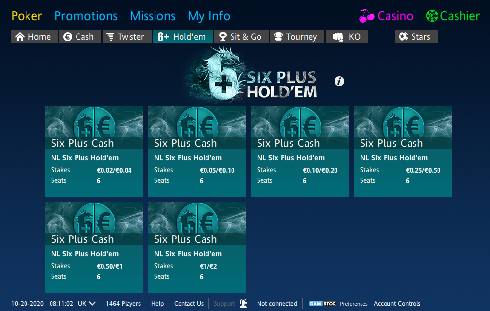 William Hill POker Holdem 6+